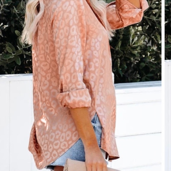 Leopard print long sleeve button down casu… - Picture 3 of 4